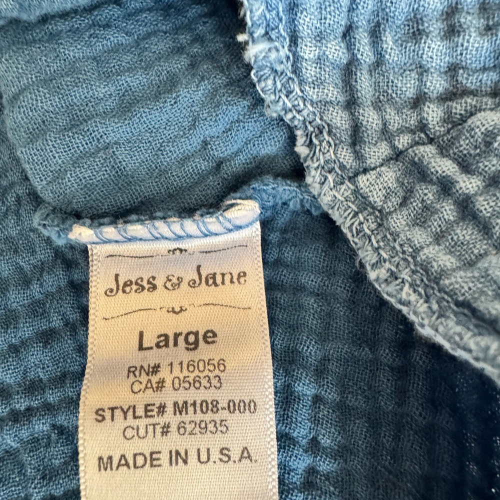 Jess and Jane Lagenlook, Double Gauze Mineral Wash, Art Teacher Size L - Picture 2 of 5